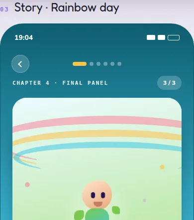 Rainbow day comic panel — Nova painted the sky